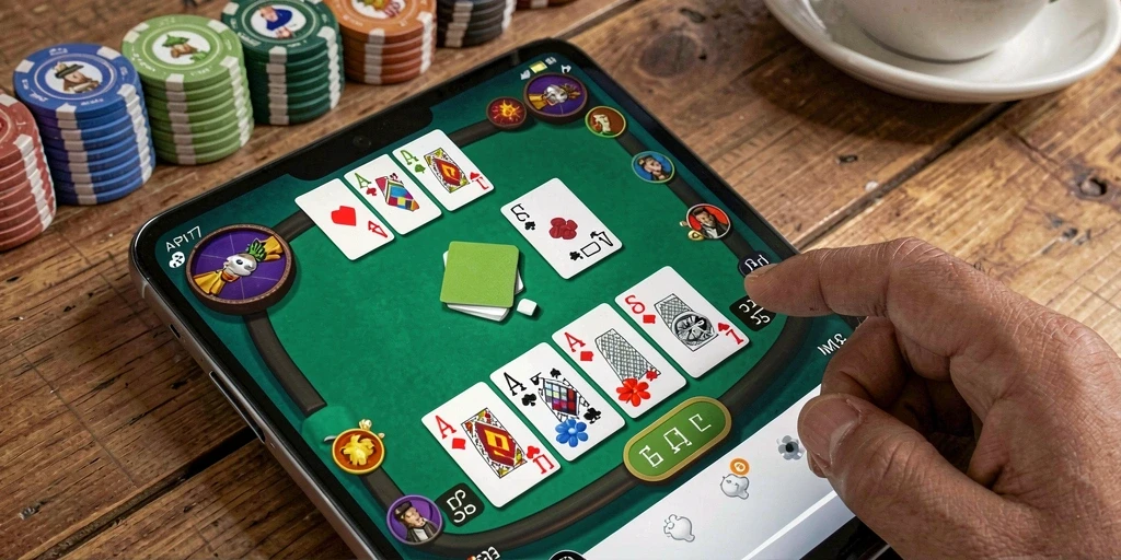 Screenshot gameplay API77 yang menampilkan suasana bermain Gaple yang seru.