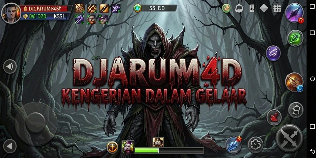 Screenshot menegangkan dari gameplay DJARUM4D yang menampilkan suasana Horror.