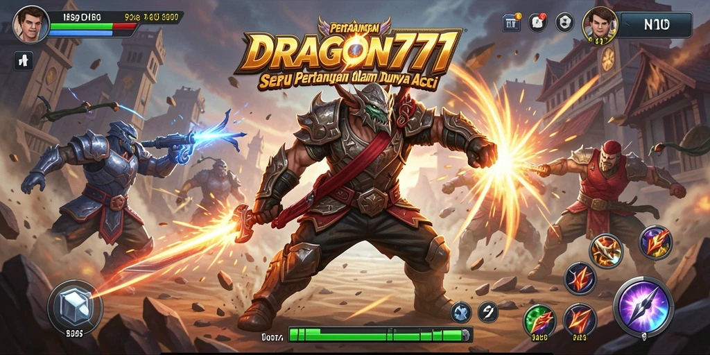 Tangkapan layar DRAGON777 menunjukkan pertarungan epik yang mendebarkan.
