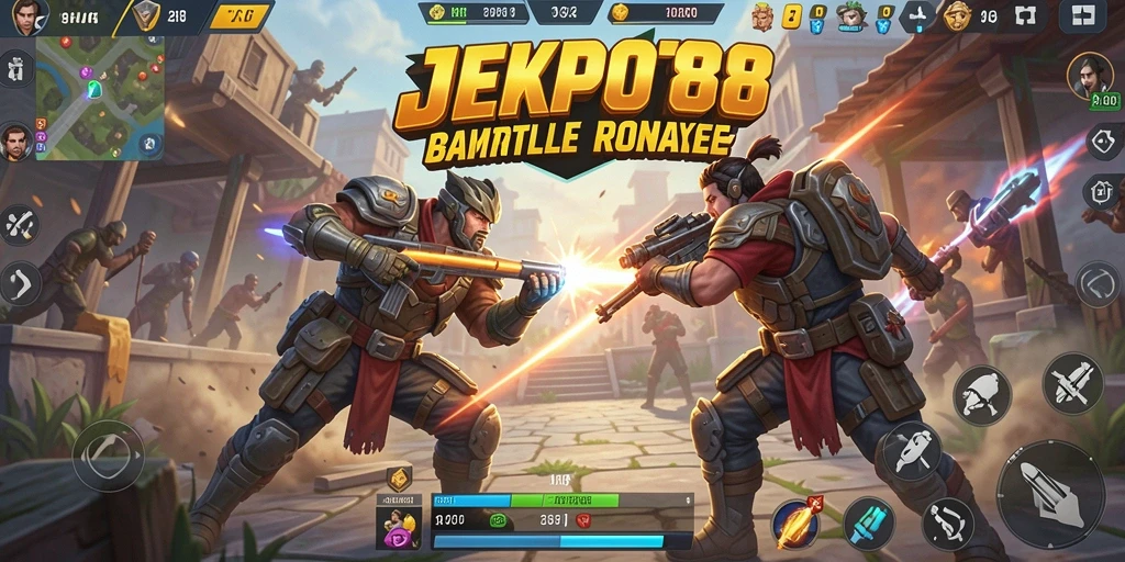 Gameplay Battle Royale yang menegangkan di JEKPOT88.
