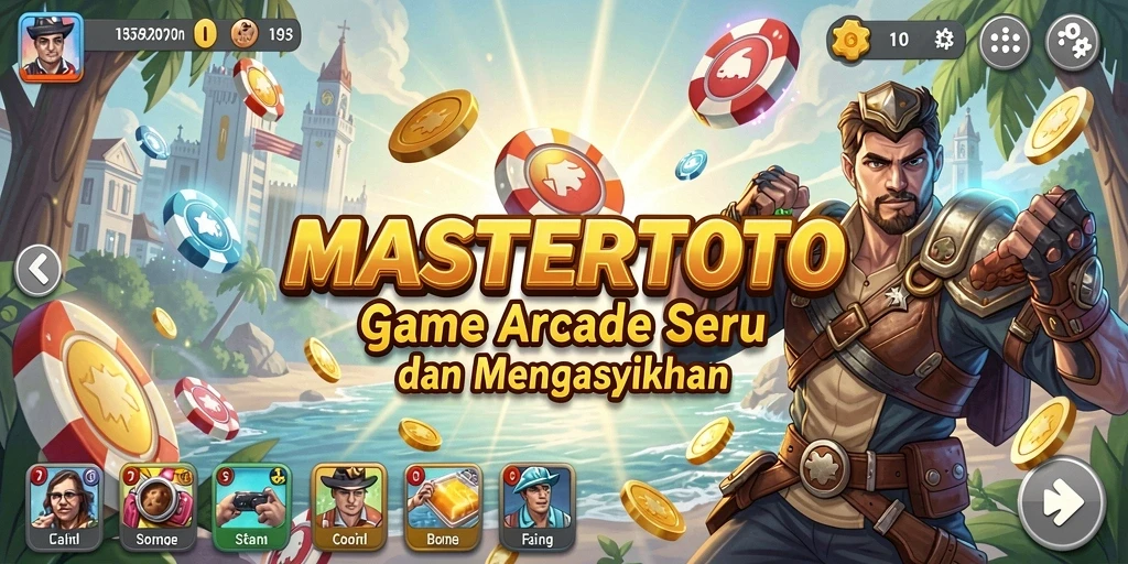Gameplay MASTERTOTO menampilkan aksi arcade yang cepat dan menyenangkan.