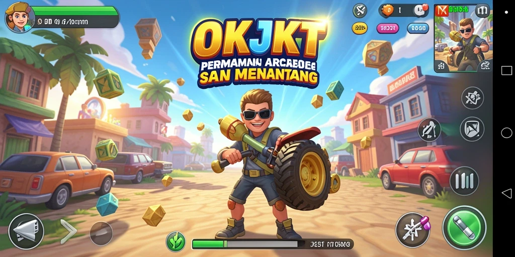 Tampilan gameplay OKJKT yang seru dan menantang.