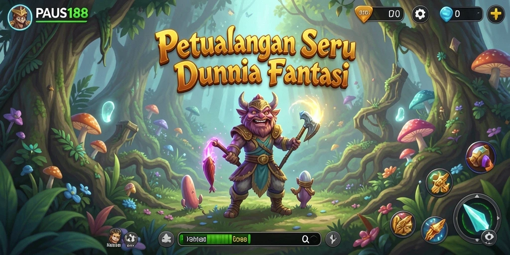 Screenshot utama PAUS188 menampilkan aksi petualangan yang seru.