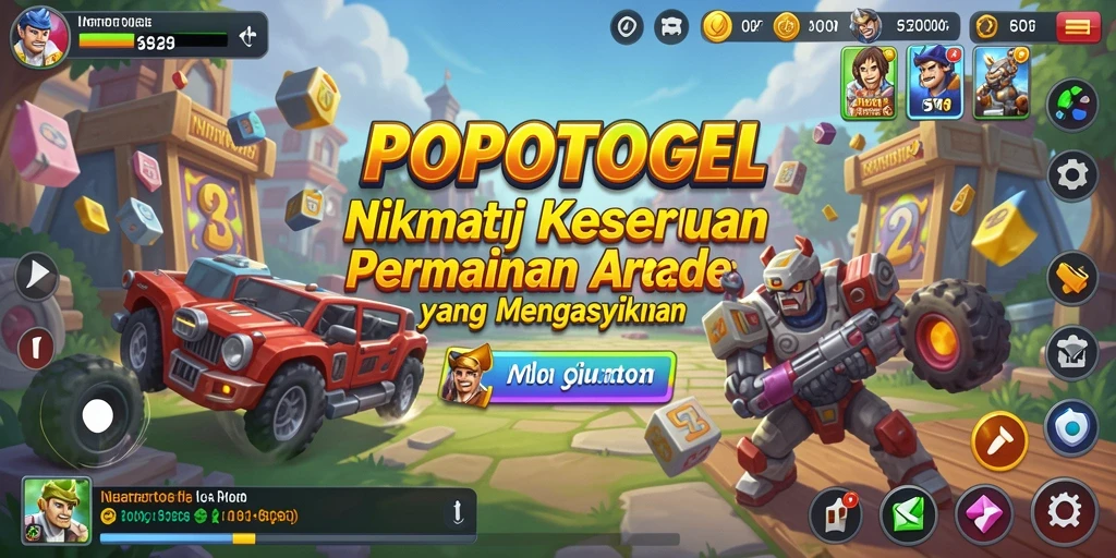 Screenshot utama menampilkan gameplay seru dan menantang dari POPOTOGEL.