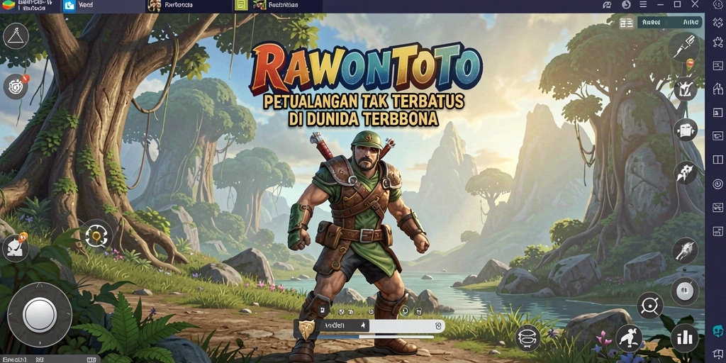 Menampilkan gameplay RAWONTOTO yang menakjubkan di dunia terbuka.