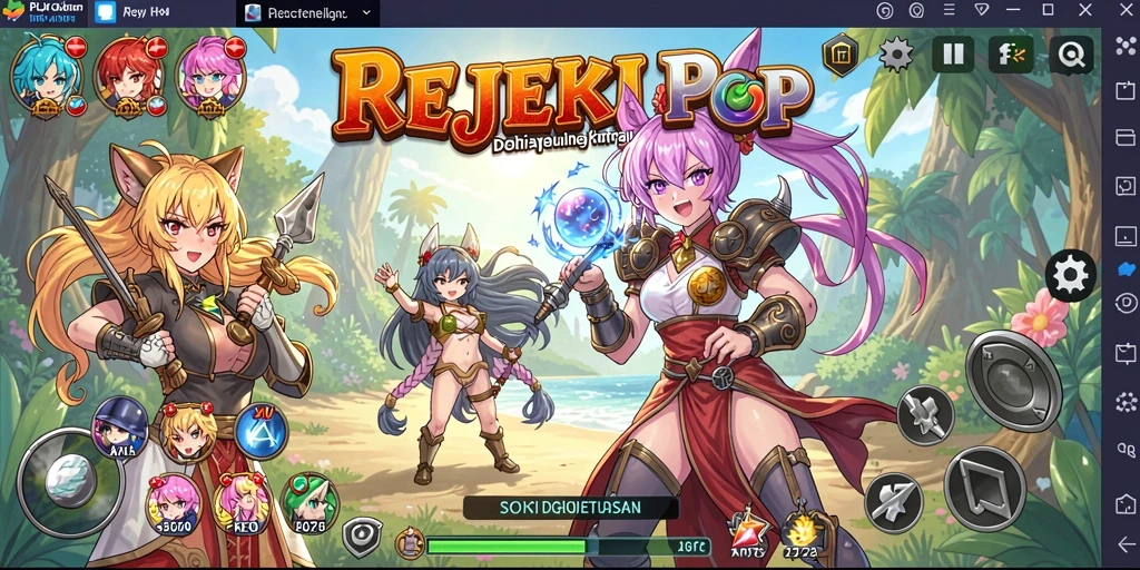 Tampilan gameplay yang penuh aksi dalam REJEKIPOP.