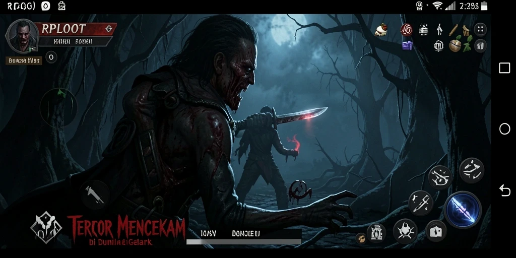 Tampilan menegangkan dari gameplay RPLOOT dengan elemen Horror yang kuat.