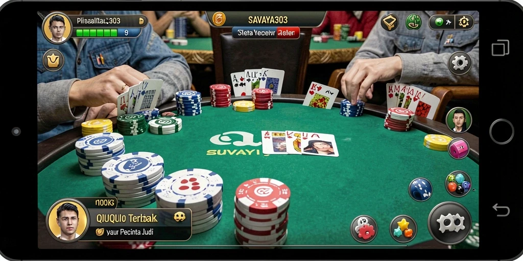 Screenshot dari gameplay QiuQiu yang seru dan mendebarkan di SAVAYA303.